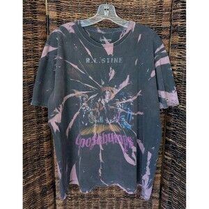 Goosebumps T-shirt Size XL Gray Night Of The Living Dummies Tie Dye R.L. Stine